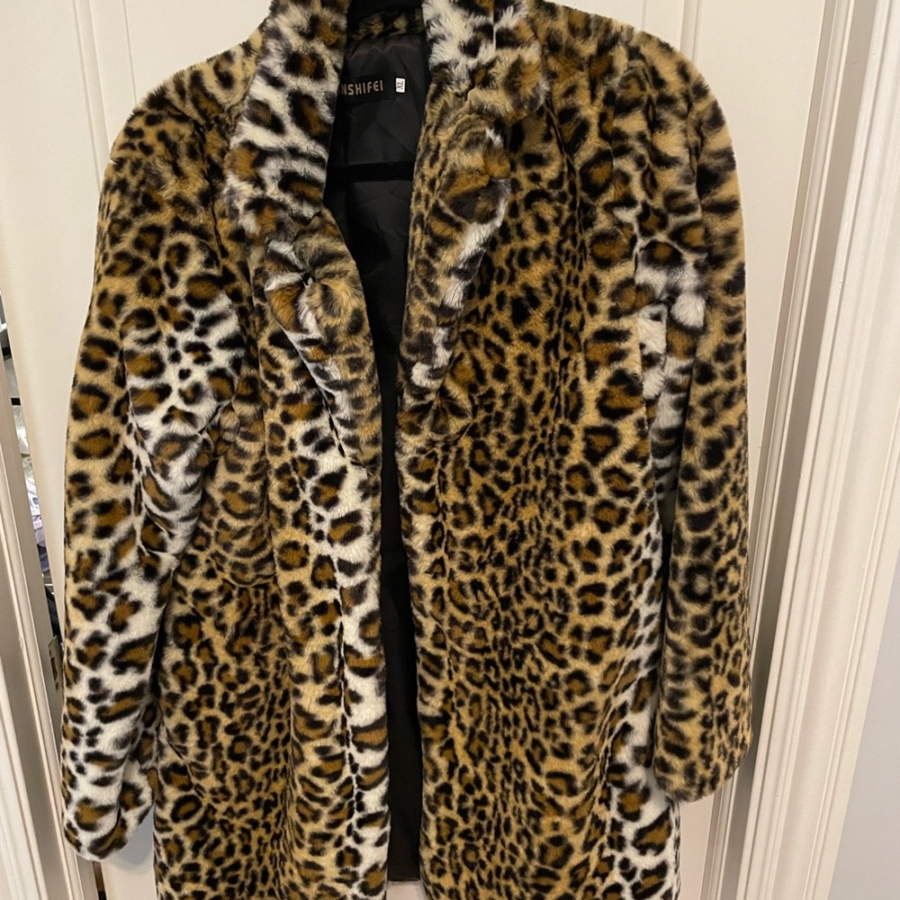 furry cheetah long coat
